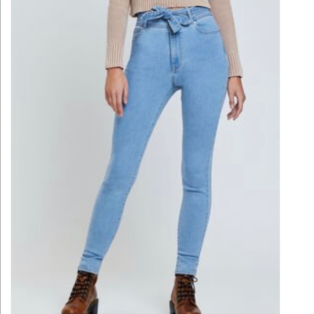 PacSun Nina Blue Super High Waisted Jeggings 24